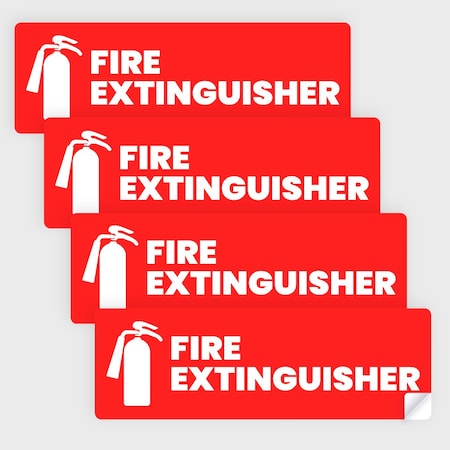 Fuel Stickers Fire Extinguisher Sticker: For Office, Commercial: Safety & Compliance: Hvy-Dty, 6''x2'', 20PK Z-462FIRE-20PK